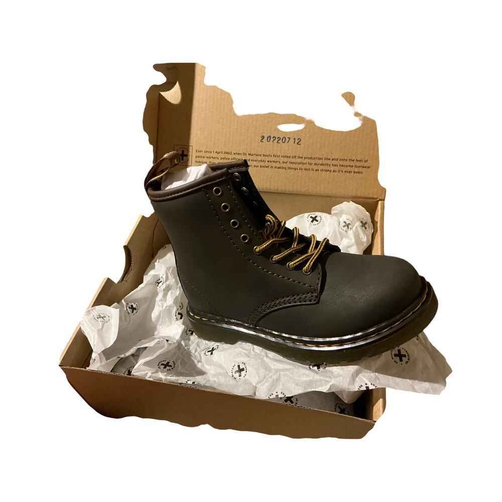 Dr. Martes WILDHORSE LEATHER LACE UP BOOTS Dark Brown 1460T, size US 10/EU 27 - Picture 8 of 8